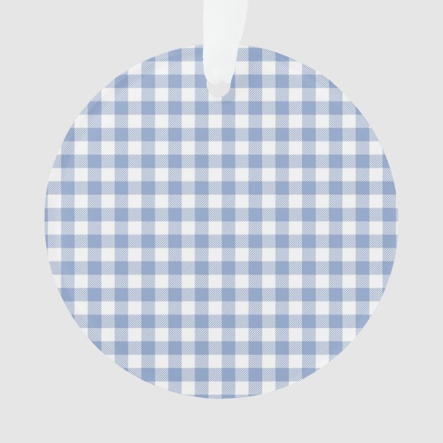 Adorno Patrón clásico de Gingham azul comprobado (Anverso)