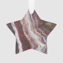 Adorno Patrón de agatos de bandas rojas