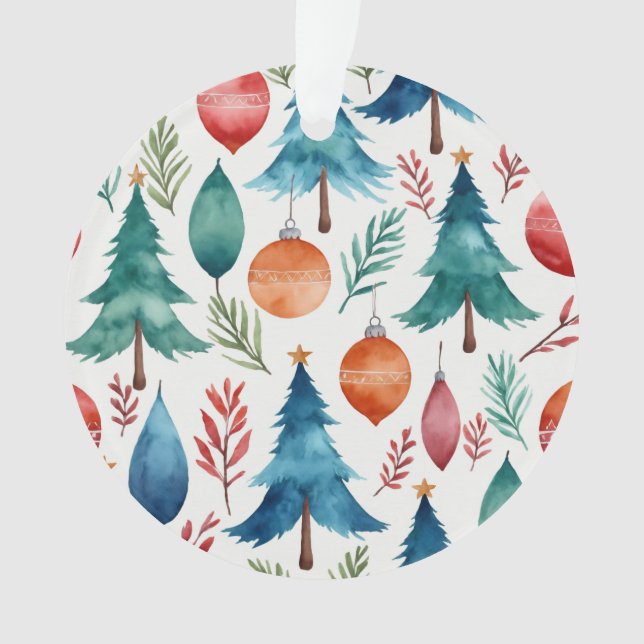 Adorno Patrón de árbol de Navidad (Anverso)