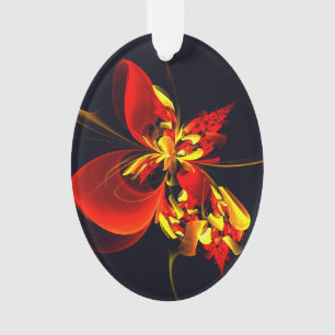 Adorno Patrón de arte abstracto moderno floral amarillo r