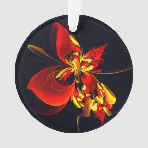Adorno Patrón de arte abstracto moderno floral amarillo r