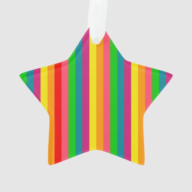 Adorno Patrón de bandas verticales arco iris multicolor (Reverso)