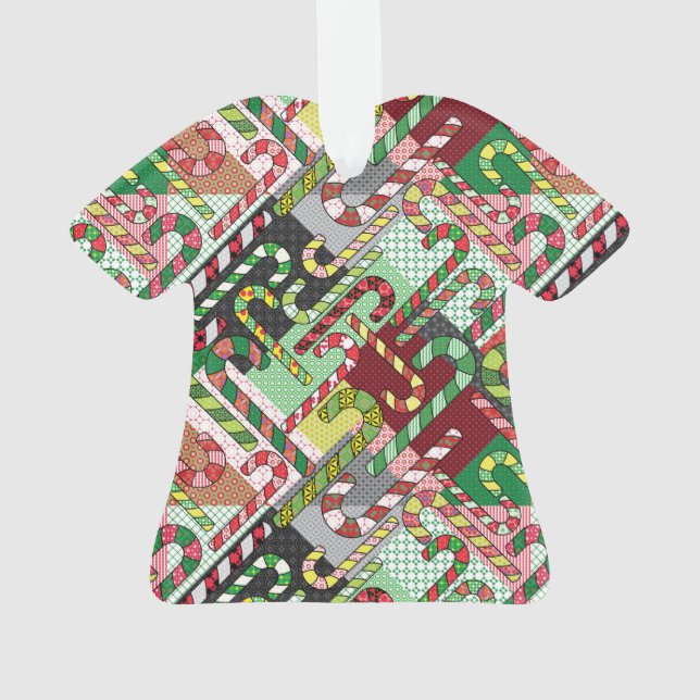 Adorno Patrón de candy cane (Reverso)