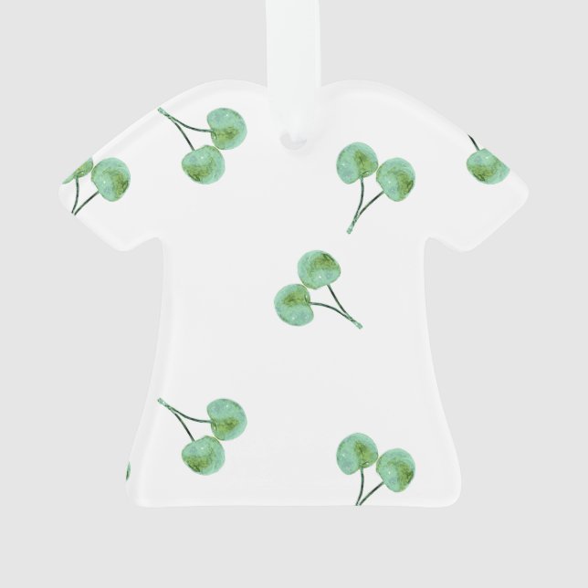 Adorno Patrón de cerezas verdes (Reverso)