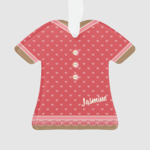 Adorno Patrón de color rosa Vestido de encaje Personaliza