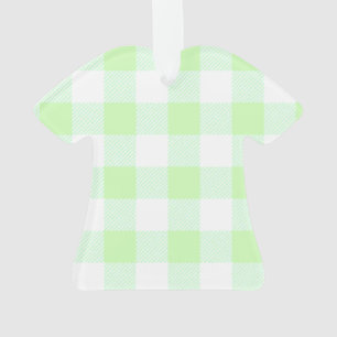 Adorno Patrón de comprobación de Gingham verde claro