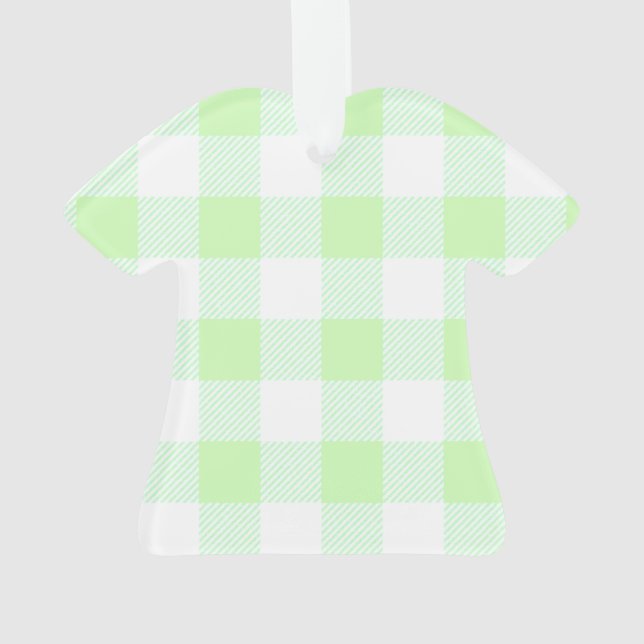Adorno Patrón de comprobación de Gingham verde claro (Reverso)