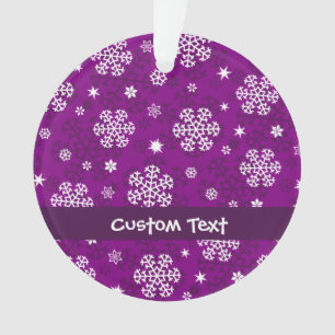 Adorno Patrón de copos de nieve en morado