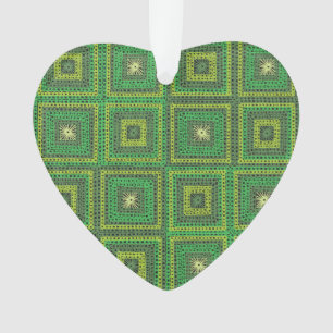 Adorno Patrón de Cuadrado de la Abuela Verde