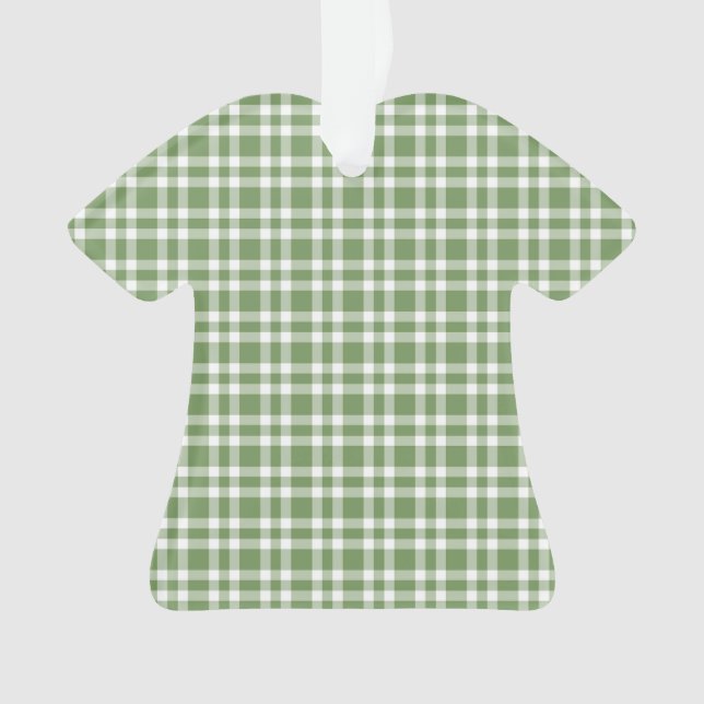 Adorno Patrón de Cuadro Verde Blanco (Anverso)