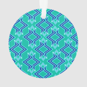 Adorno Patrón de fondo de escritorio Art Déco, turquesa y