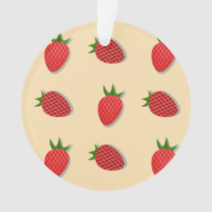 Adorno Patrón de fresa para buenas vibraciones en verano