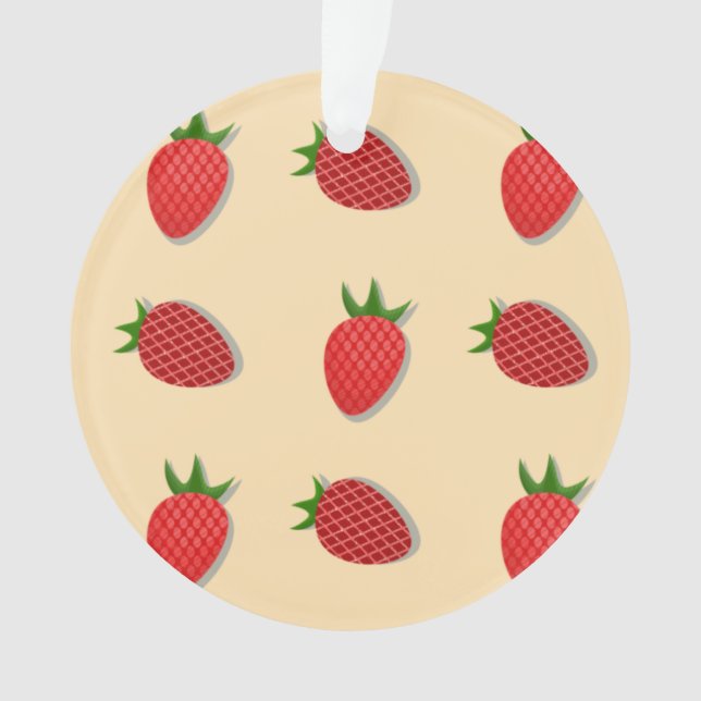 Adorno Patrón de fresa para buenas vibraciones en verano  (Anverso)