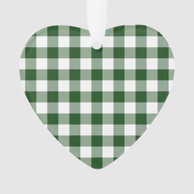 Adorno Patrón de Gingham verde y blanco (Anverso)