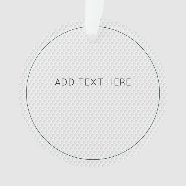 Adorno Patrón de golf Añadir propio texto Pelota de golf  (Anverso)