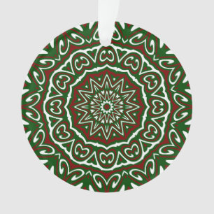 Adorno Patrón de Mandala de Navidad Groovy Maximalista Or