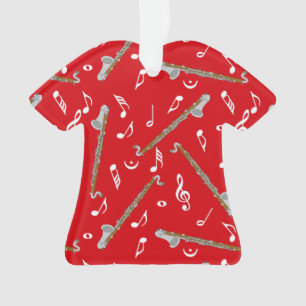 Adorno Patrón de notas de música clarinete de Bass