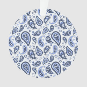 Adorno Patrón de paisley azul