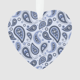 Adorno Patrón de paisley azul