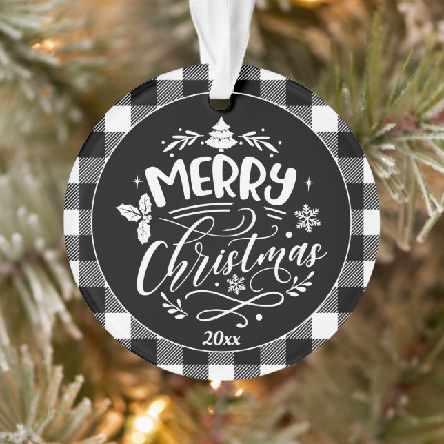 Adorno Patrón de platillos Fotos navideñas merry (Árbol)