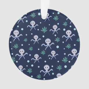 Adorno Patrón de pulpo bajo el mar