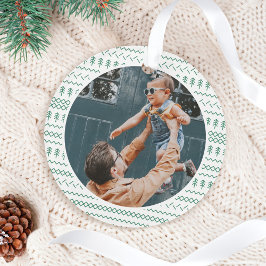 Adorno Patrón de puntas de punto verde divertido