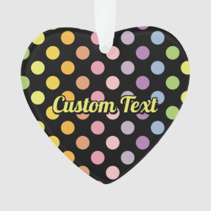 Adorno Patrón de puntos de polka arco iris