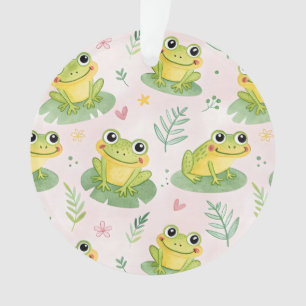 Adorno Patrón de ranas lindas