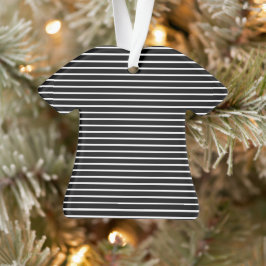 Adorno Patrón de rayas blancas y negras de Navidad
