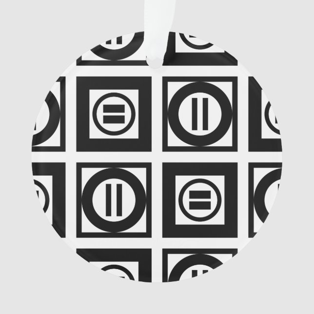Adorno Patrón de Rótulo Geométrico Igual en blanco y negr (Anverso)