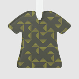 Adorno Patrón de triángulos verdes, frescos, únicos y de