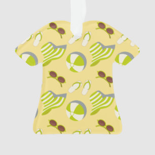 Adorno Patrón de vacaciones en la playa con gafas de sol 