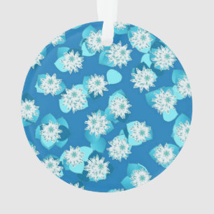 Adorno Patrón egipcio Lotus, cobalto y turquesa