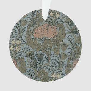 Adorno Patrón Floral Victoriano Antiguo Terracota Sábila