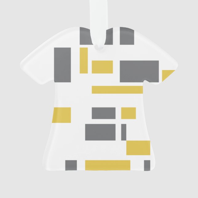 Adorno Patrón geométrico gris amarillo moderno, simple y  (Reverso)