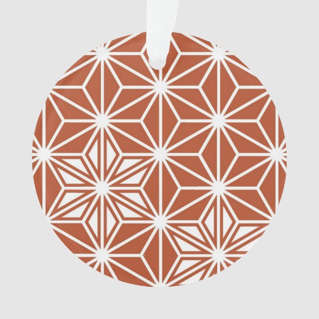 Adorno Patrón japonés de Asanoha - terracota (Anverso)