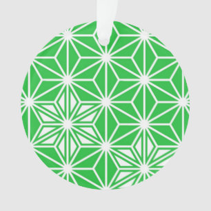 Adorno Patrón japonés de Asanoha - verde jade
