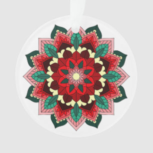 Adorno Patrón Mandala 02 en rojo