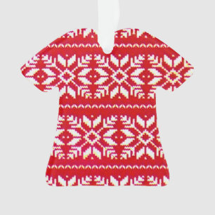 Adorno patrón nordic copos de nieve navidades feos suéter