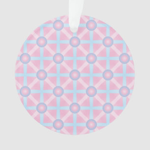 Adorno Patrón Rosa, Púrpura y Azul Claro Adorable