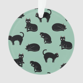 Adorno Patrón sin foco de los gatos negros