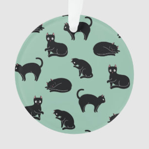 Adorno Patrón sin foco de los gatos negros