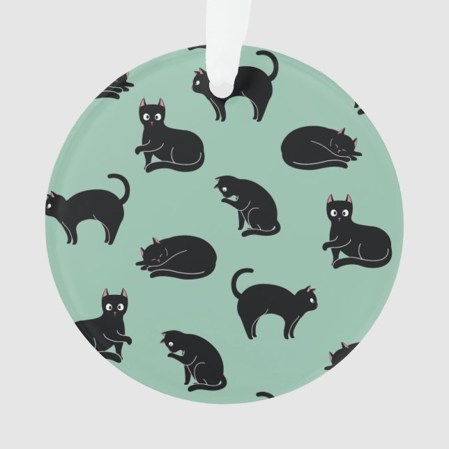Adorno Patrón sin foco de los gatos negros (Anverso)