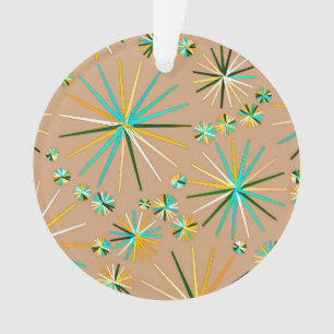 Adorno Patrón sputnik de mediados de siglo, Taupe Tan