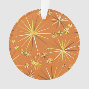 Adorno Patrón sputnik de mediados de siglo, Terracotta