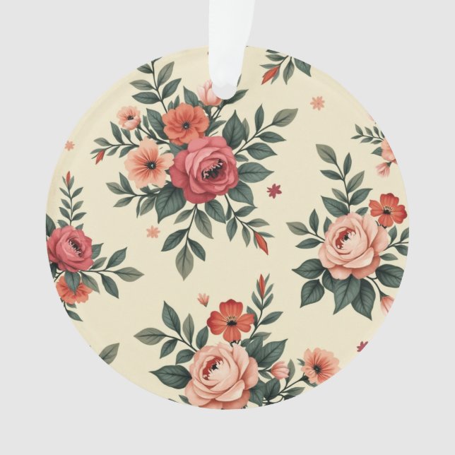 Adorno Patrones florales de época con elegancia clásica (Anverso)