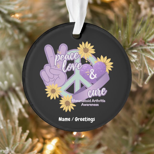 Adorno Paz Amor Cura Artritis Reumatoide Conciencia (Árbol)