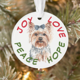 Adorno Paz Esperanza Santa Hat Yorkshire Terrier