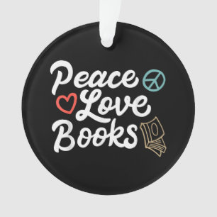 Adorno Peace Love Books Geeky & Cute Leading