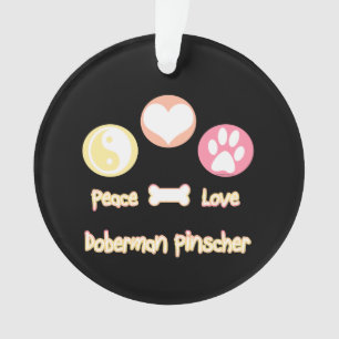 Adorno Peace Love Doberman Pinscher